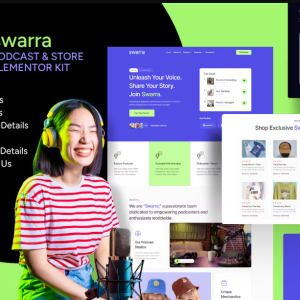 Swarra - Podcast Streaming & Merchandise Store Template Kit