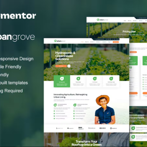 UrbanGrove - Hydroponic & Agriculture Elementor Template Kit