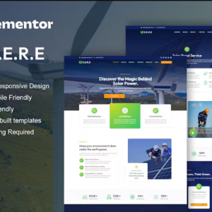 Sere - Solar & Renewable Energy Elementor Pro Template Kit