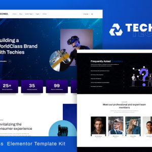 Techies - Technology Branding Agency Elementor Pro Template Kit