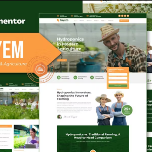 Bayem - Hydroponic & Agriculture Elementor Template Kit