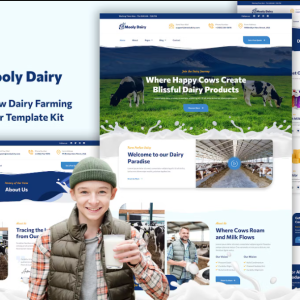 Mooly - Modern Cow Dairy Farming Elementor Template Kit