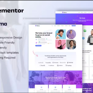 Fluma - Influencer Marketing Agency Elementor Pro Template Kit