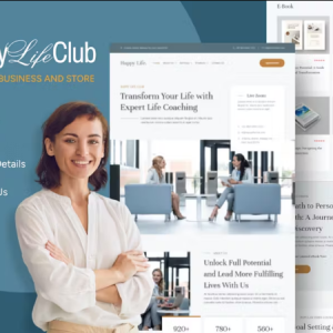 Happy Life Club - Business Tutor Elementor Template Kit