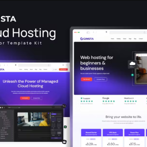 Ginsta - Cloud Hosting Company Elementor Template Kit