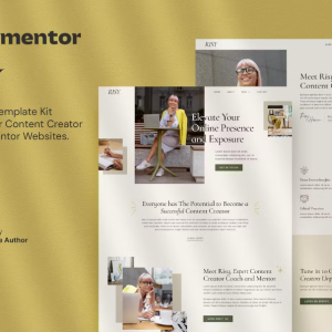 Risy – Content Creator Coach & Mentor Elementor Template Kit