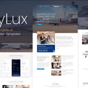 Skylux - Private Jet & Airplane Charter Company Elementor Template Kit