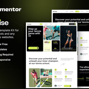 Tennise – Tennis School & Sports Club Elementor Template Kit