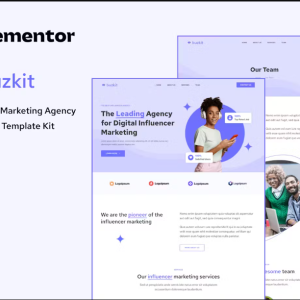 Buzkit - Influencer Marketing Agency Elementor Template Kit