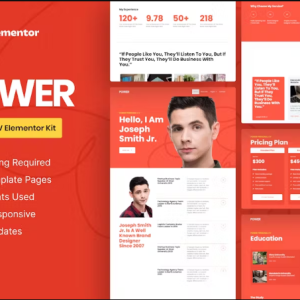Power - Personal CV Elementor Pro Template Kit
