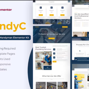 HandyC - Plumber & Handyman Elementor Pro Template Kit