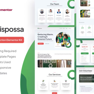 Dispossa - Waste Reduction Elementor Pro Template Kit