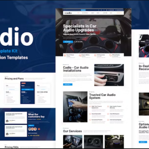 Cadio - Car Audio Workshop Elementor Template Kit