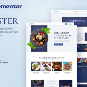Oyster – Seafood Restaurant & Cafe Elementor Template Kit