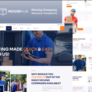 Moverhub - Moving Company Elementor Template Kit