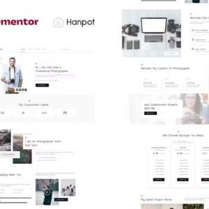 Hanpot - Personal Photographer & Portfolio Showcase Elementor Template Kit