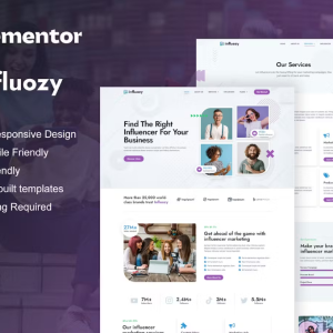Influozy - Influencer Marketing Agency Elementor Pro Template Kit