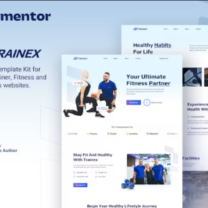 Trainex – Personal Trainer & Fitness Elementor Template Kit