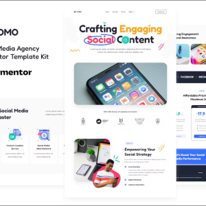 FOMO - Social Media Marketing Agency Elementor Template Kit