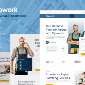 Pipowork - Plumbing Service Business Elementor Template Kits