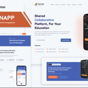Earlnapp - Online Education App Elementor Template Kit