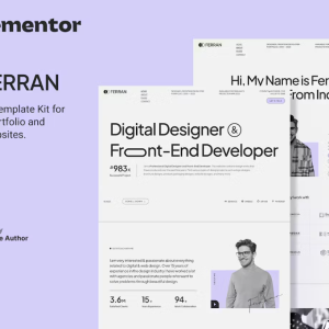 Ferran – Personal Portfolio & Resume Elementor Template Kit