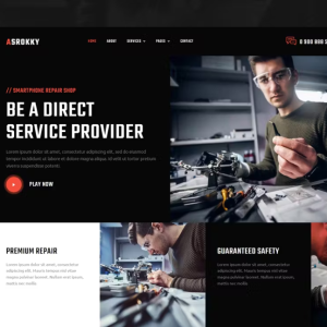 Asrokky - Smartphone Repair Shop Elementor Template Kit