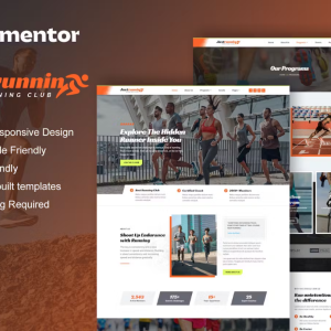 JustRunnin - Running Club Marathon & Sport Event Elementor Template Kit