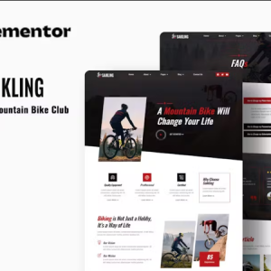 Saikling - Cycling Mountain Bike Club Elementor Template Kit