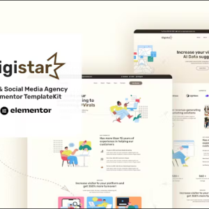 Digistar - SEO & Social Media Agency Elementor Templat Kit