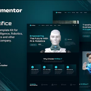 Artifice – AI & Robotics Elementor Template Kit
