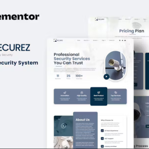 Securez - CCTV & Security System Elementor Template Kit