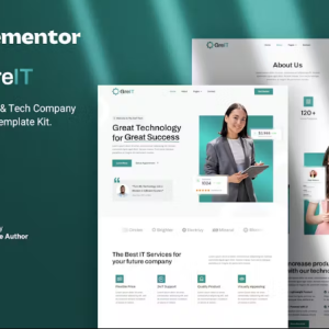 GreIT – IT Solutions & Tech Company Elementor Template Kit