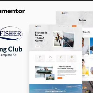 Fisher - Fishing Club Elementor Template Kit