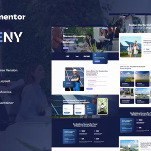 Greny - Solar & Renewable Energy Elementor Template Kit