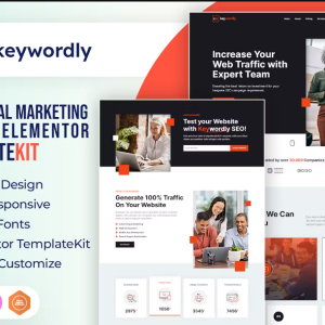 Keywordly - Digital Marketing Agency Elementor Template Kit