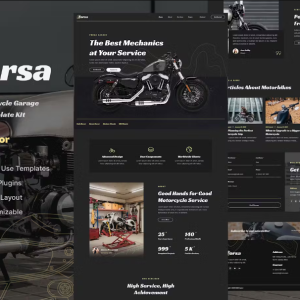 Forsa - Custom Motorcycle Garage Elementor Template Kit