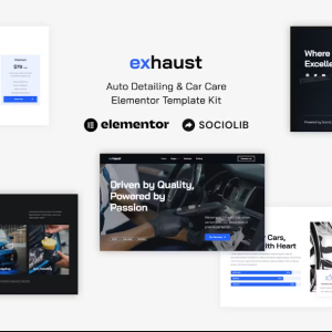 Exhaust - Auto Detailing & Car Care Elementor Template Kit