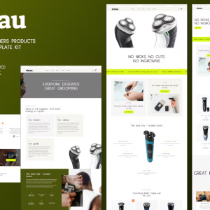 Sinau - Shaving & Barbers Products Elementor Template Kit