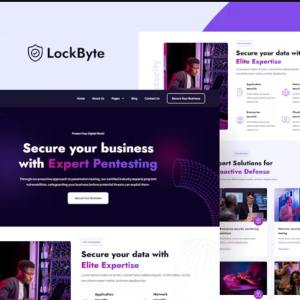 LockByte - Cyber Security Services Elementor Template Kit
