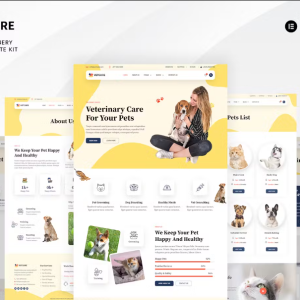 Vetcare - Pet Care & Veterinary Elementor Pro Template Kit