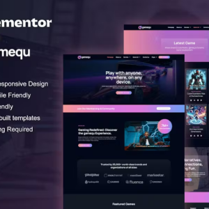 Gamequ - Game Publisher Elementor Pro Template Kit