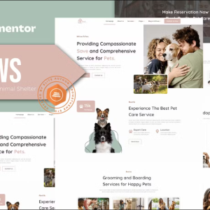 Paws - Pet Care and Animal Shelter Elementor Template Kit