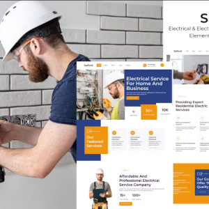 Salford - Electrical & Electrician Service Company Elementor Pro Template Kit