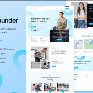 Launder - Laundry Service & Dry Cleaning Elementor Template Kit