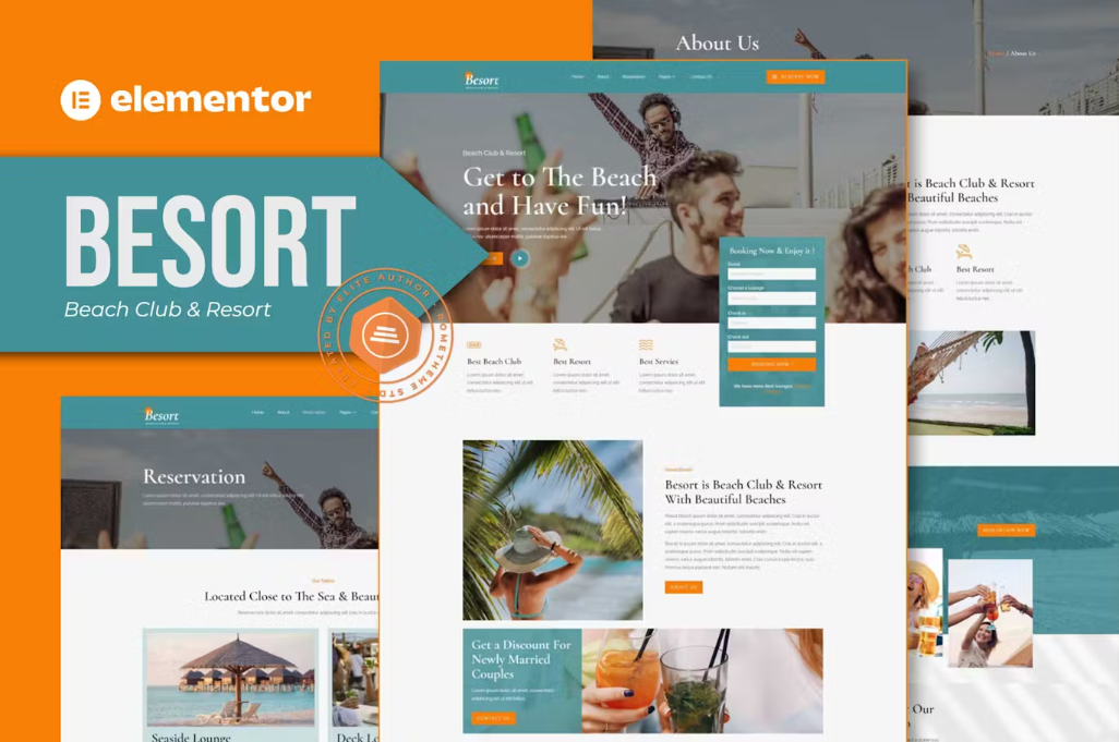 Besort - Beach Club & Resort Elementor Template Kit