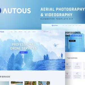 Autous - Aerial Photography & Videography Elementor Template Kit