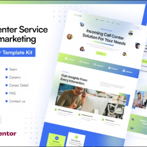 Upcall - Call Center Service & Telemarketing Elementor pro Template Kit