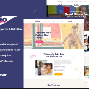 Bebio - Kindergarten & Baby Care Elementor Template Kit