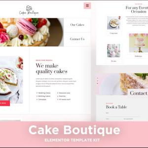 Cake Boutique - Cake Elementor Template Kit